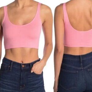 Topshop Pink Cotton Crop Top